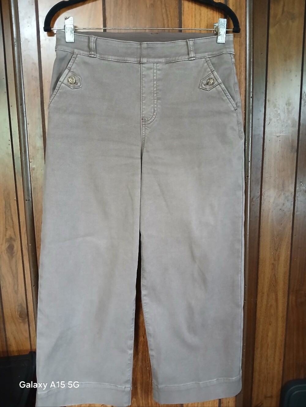 SPANX Women' Straight Chino Pants in Taupe